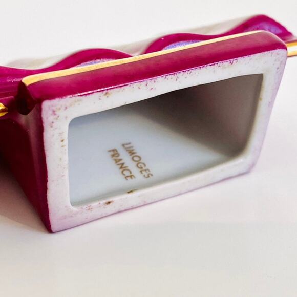 Limoges France Fragonard Porcelain Open Book Dollhouse Miniature - Picture 3 of 3